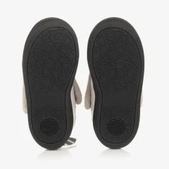 Grey Fleece Slippers