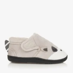 Grey Fleece Slippers