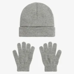 Grey Hat & Gloves Set