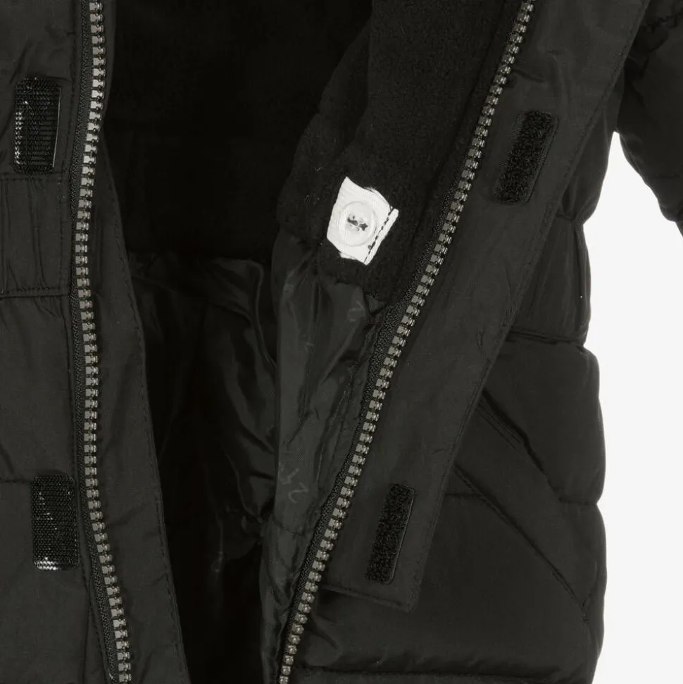 Grey Hooded Baby Snowsuit