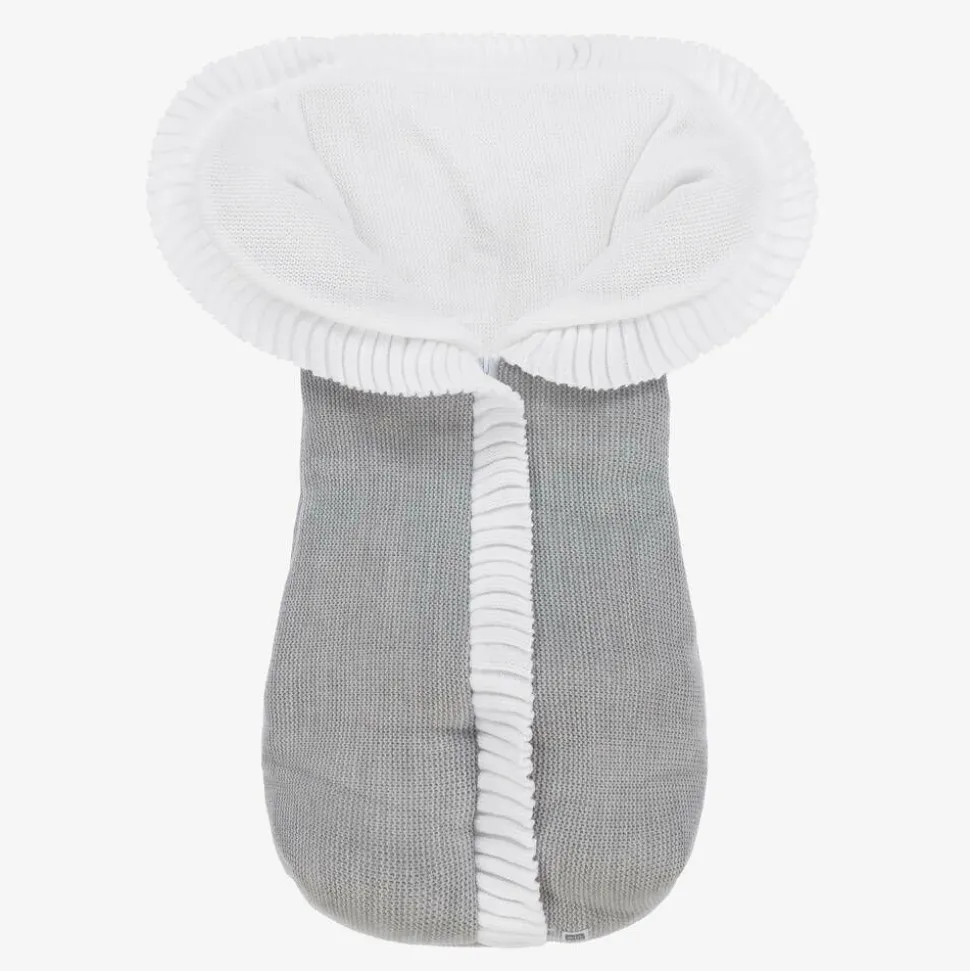 Grey Knitted Baby Nest (75cm)