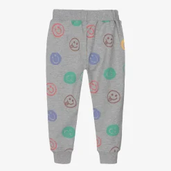Grey Marl Cotton Happy Faces Joggers