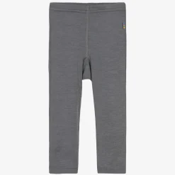 Grey Merino Wool & Silk Leggings
