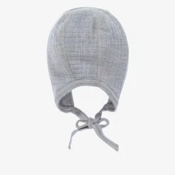 Grey Merino Wool Bonnet