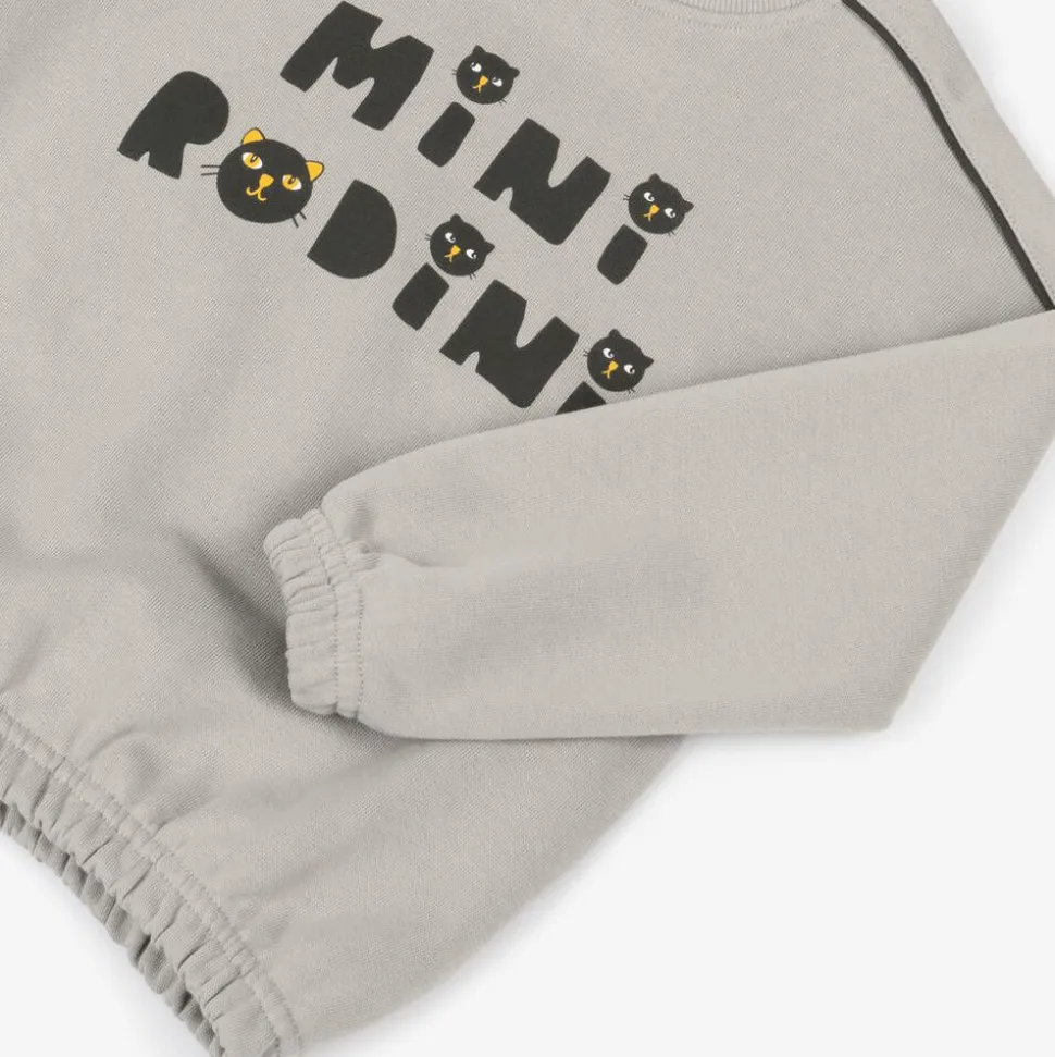 Grey Organic Cotton Cats Sweatshirt