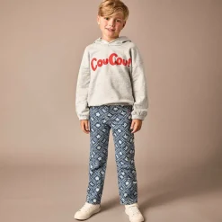 Grey Organic Cotton CouCou Print Hoodie