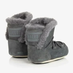 Grey Suede Baby Moon Boots