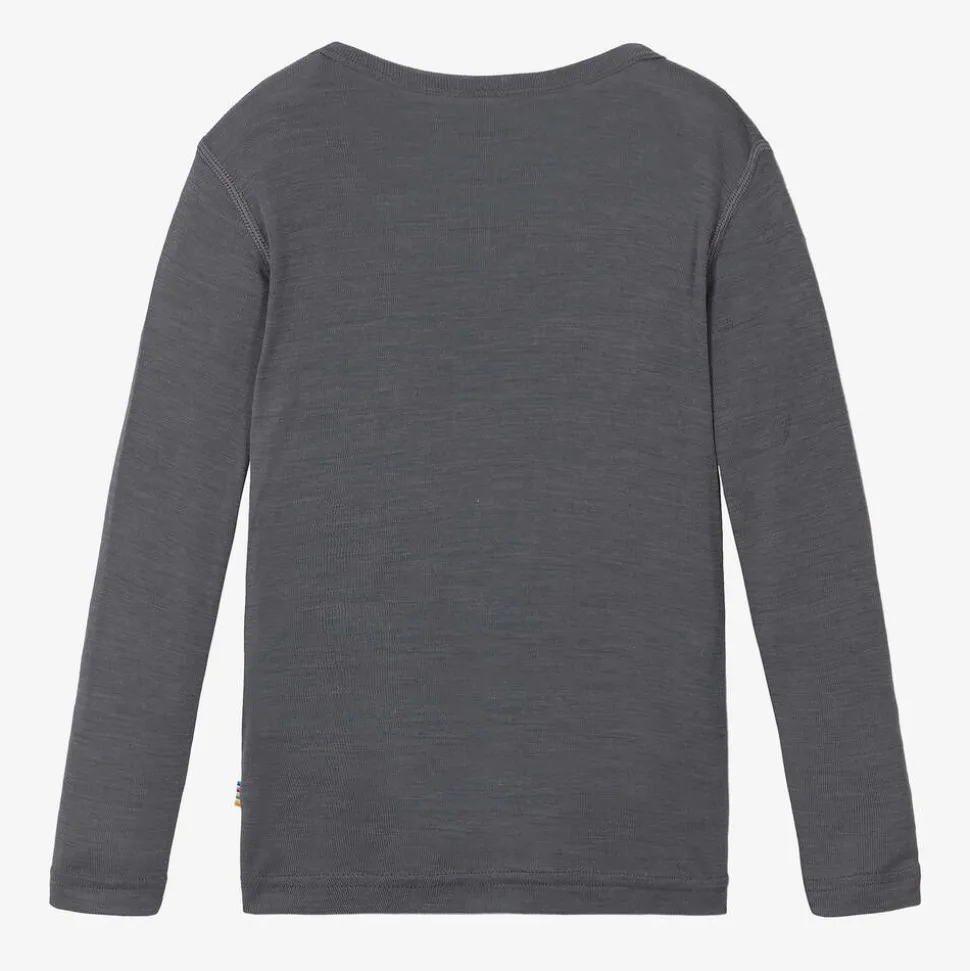Grey Thermal Merino Wool & Silk Top