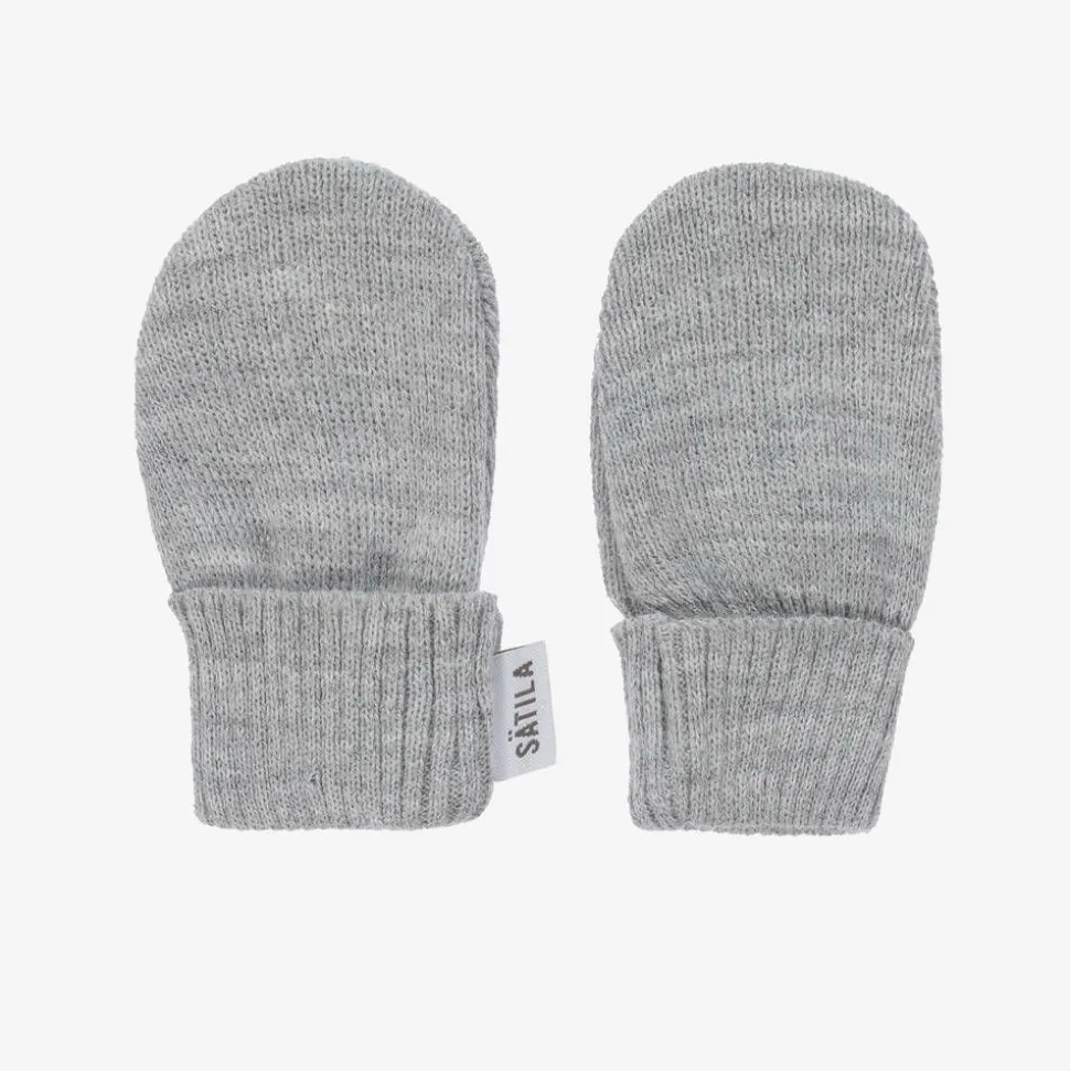 Grey Trixie Knitted Baby Mittens