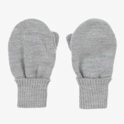 Grey Twiddle Knitted Baby Mittens