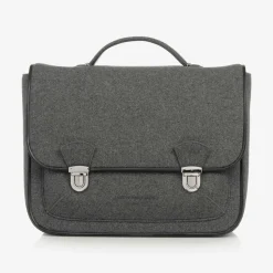 Grey Wool Satchel Backpack (34cm)