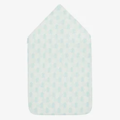 Ivory & Blue Cotton Monogram Baby Nest (73cm)