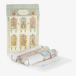 Ivory & Blue Organic Cotton Swaddles (3 Pack)