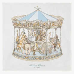 Ivory & Blue Organic Cotton Swaddles (3 Pack)