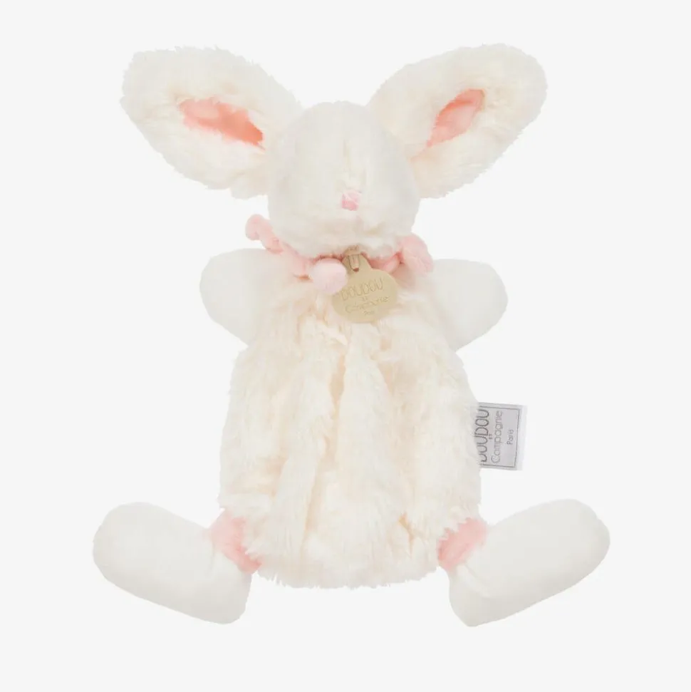 Ivory & Pink Plush Bunny Doudou (26cm)