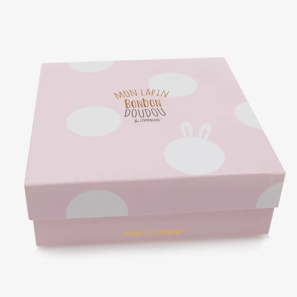 Ivory & Pink Plush Bunny Doudou (26cm)