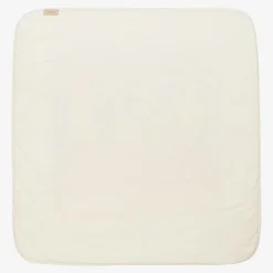 Ivory & Red Cotton Interlocking G Blanket (80cm)