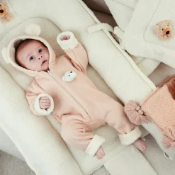 Ivory Bouclé Fleece Bear Nest (64cm)