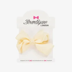 Ivory Bow Hair Clip (7cm)
