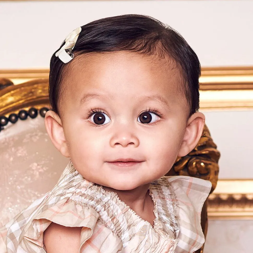 Ivory Bow Hair Clip (5cm)