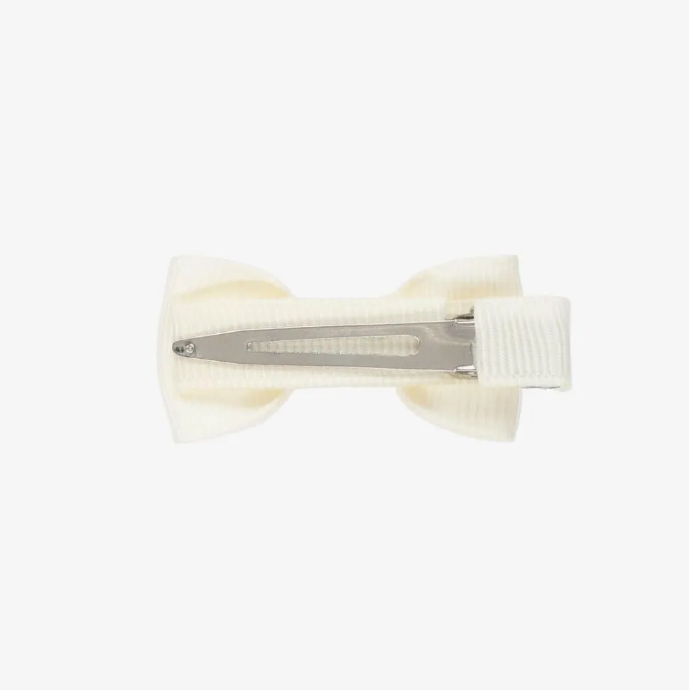 Ivory Bow Hair Clip (5cm)