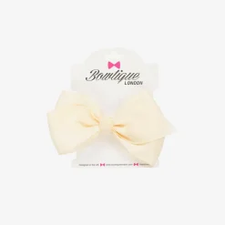 Ivory Bow Hair Clip (10cm)