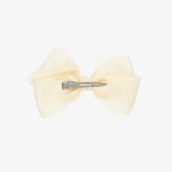 Ivory Bow Hair Clip (10cm)