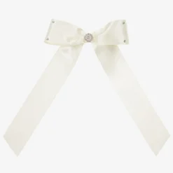Ivory Bow Hair Clip (13cm)