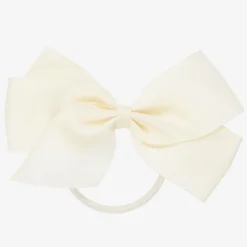 Ivory Bow Hair Elastic (12cm)