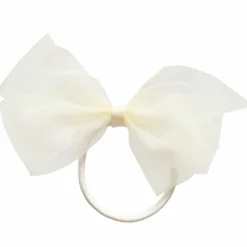 Ivory Bow Hair Elastic (12cm)