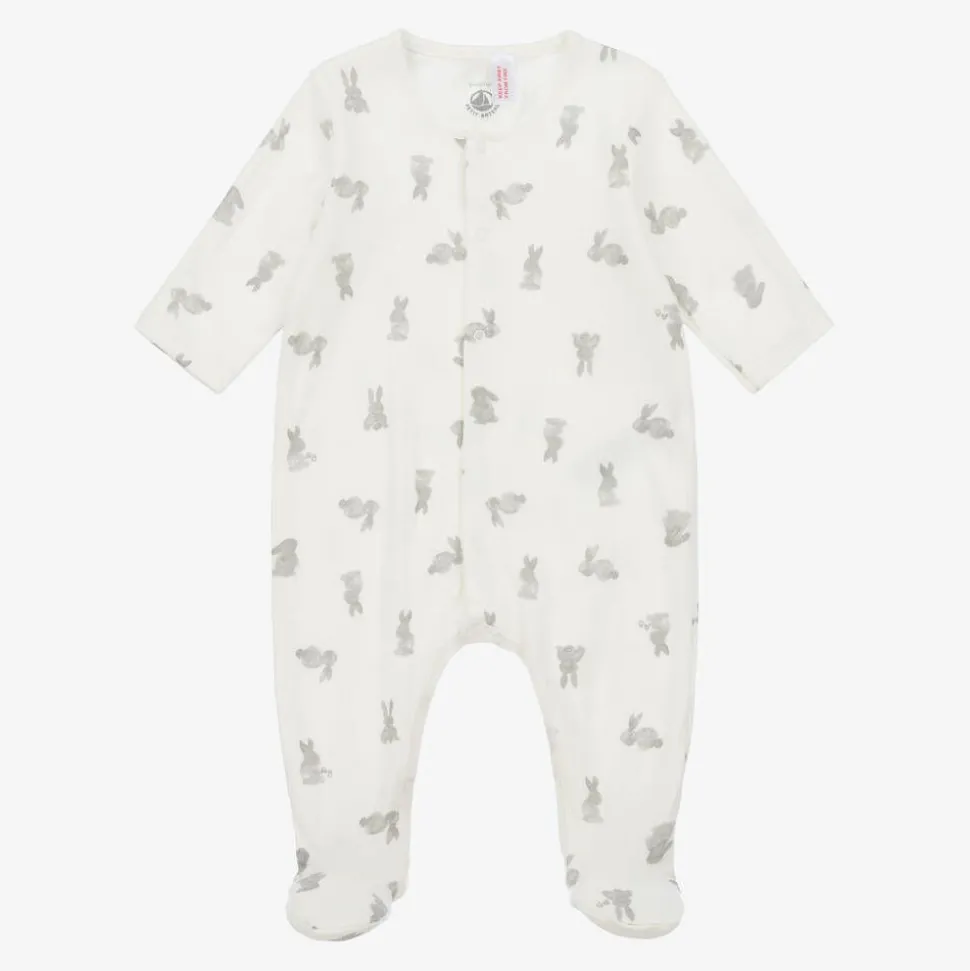 Ivory Bunny Organic Cotton Babygrow