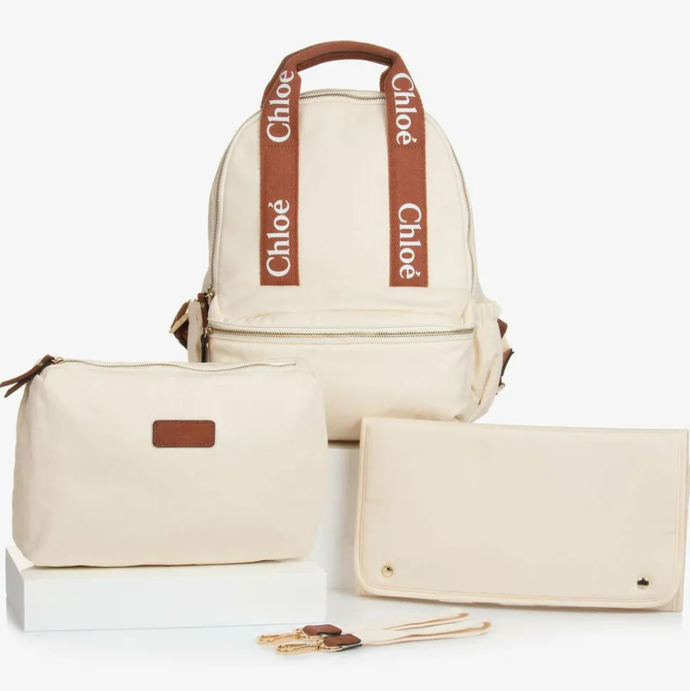 Ivory Canvas Changing Backpack (35cm)