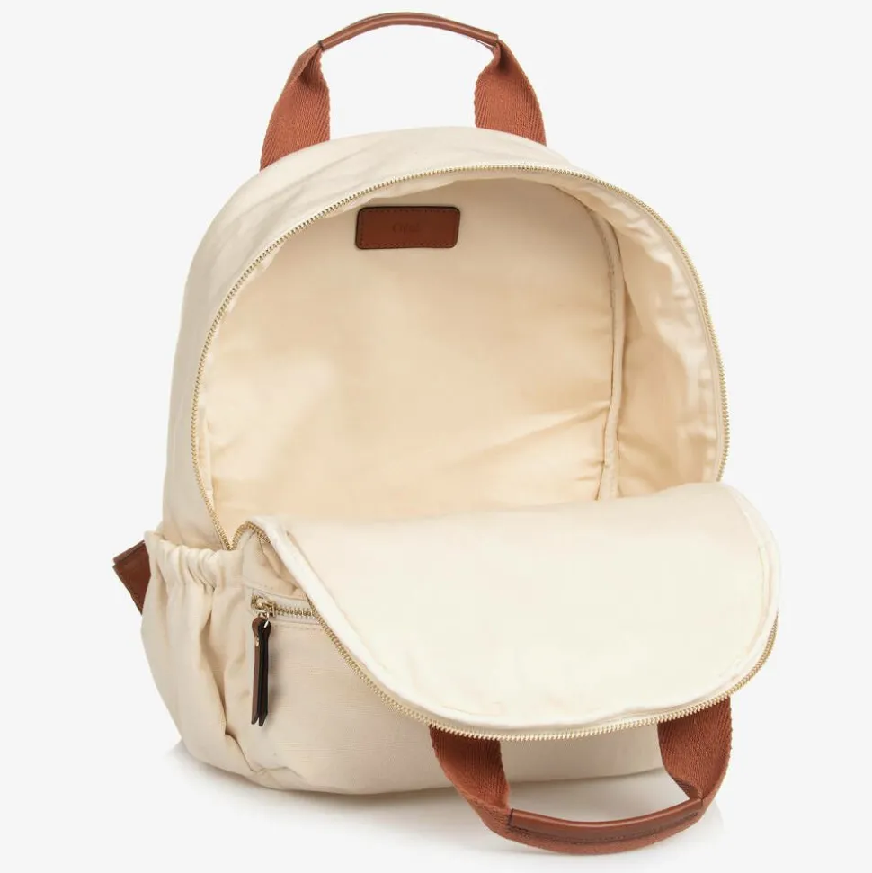 Ivory Canvas Changing Backpack (35cm)