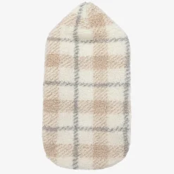 Ivory Check Sherpa Fleece Baby Nest (74cm)