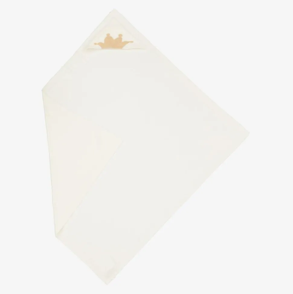 Ivory Cotton & Cashmere Hooded Blanket (95cm)