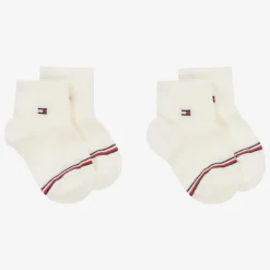 Ivory Cotton Ankle Socks (2 Pack)