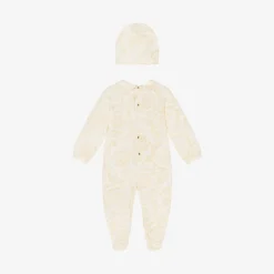 Ivory Cotton Babysuit & Hat Set