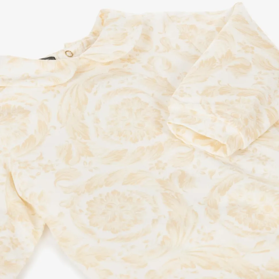 Ivory Cotton Babysuit & Hat Set