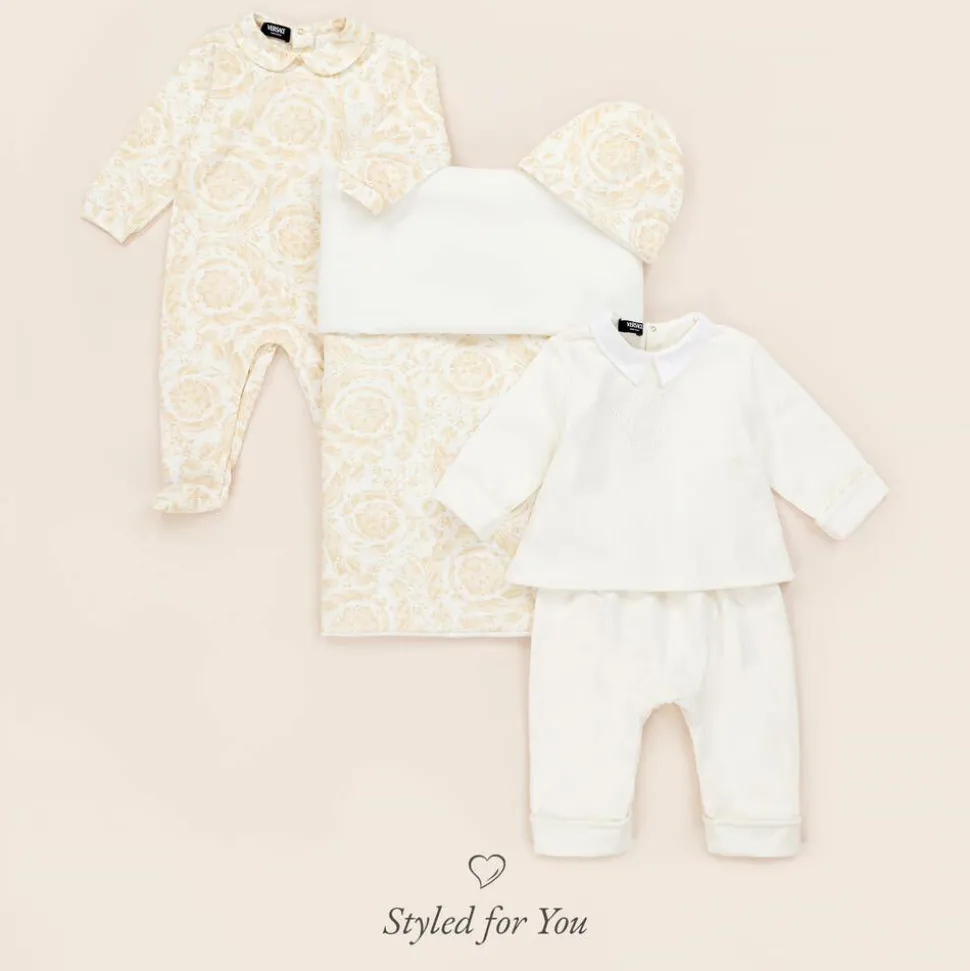 Ivory Cotton Babysuit & Hat Set