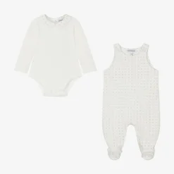 Ivory Cotton Babysuit Set