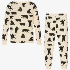 Ivory Cotton Bear Long Pyjamas