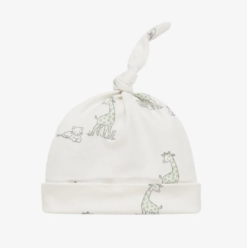 Ivory Cotton Giraffe Happiness Baby Hat