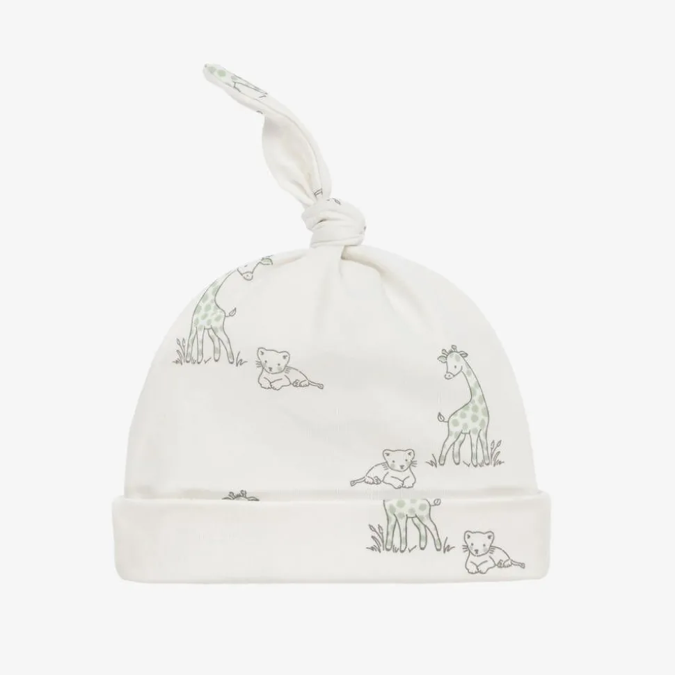Ivory Cotton Giraffe Happiness Baby Hat