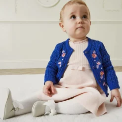 Ivory Cotton Knit Baby Tights