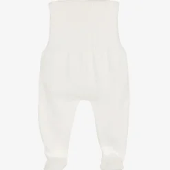 Ivory Cotton Knit Baby Trousers
