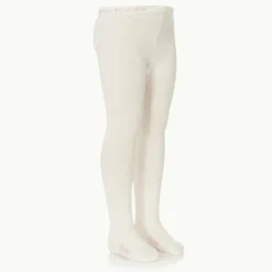 Ivory Cotton Knitted Tights