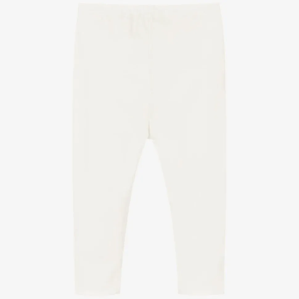 Ivory Cotton Leggings