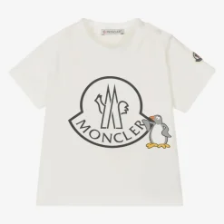 Ivory Cotton Penguin Logo T-Shirt