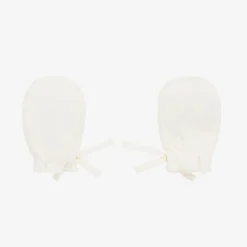 Ivory Cotton Scratch Mittens