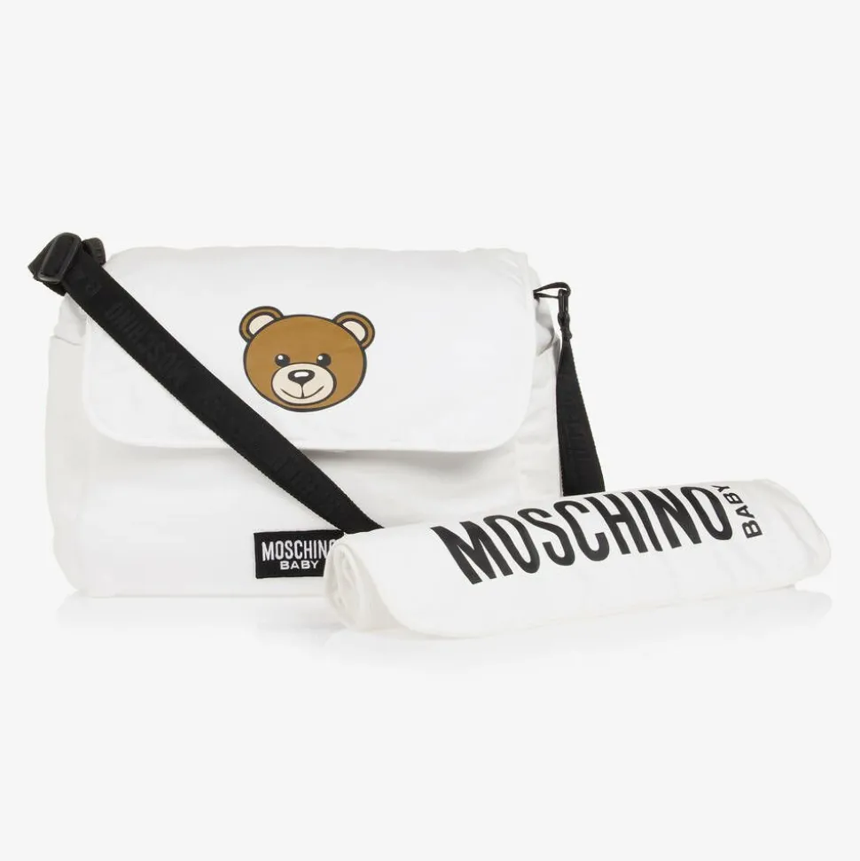 Ivory Cotton Teddy Bear Changing Bag (49cm)